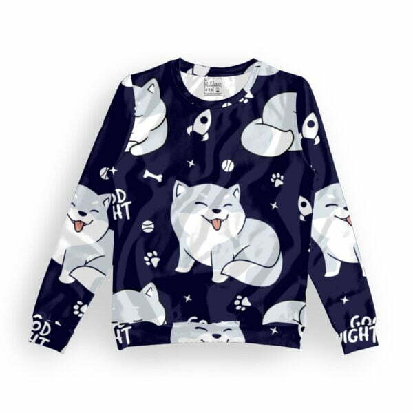 Cute Doggy Night Style Women's All over print Sweatshirt