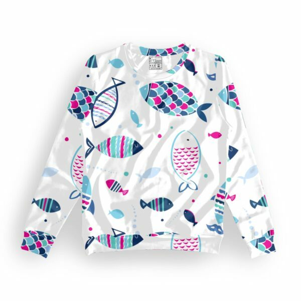 Fish Style Women's All over print Sweatshirt its clover