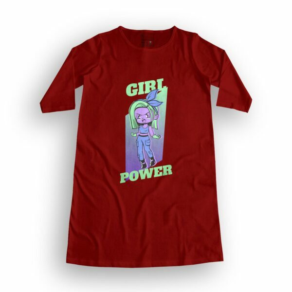 Girl Power Women's T-Shirt Dress its clover