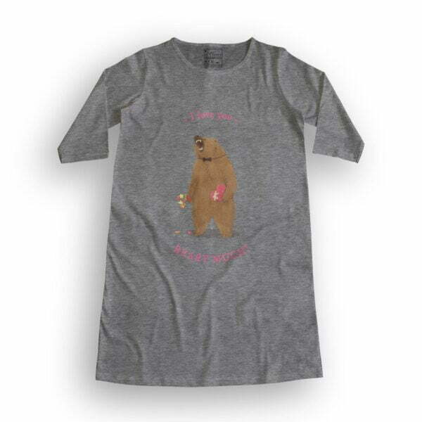 Bear Love Women's T-Shirt Dress its clover