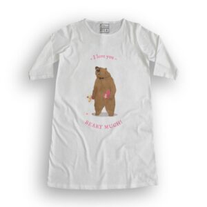 Bear Love Women's T-Shirt Dress its clover