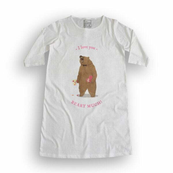 Bear Love Women's T-Shirt Dress its clover