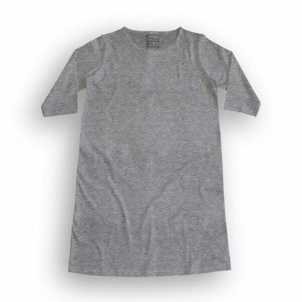 Plain Grey Melange Women's T-Shirt Dress its clover