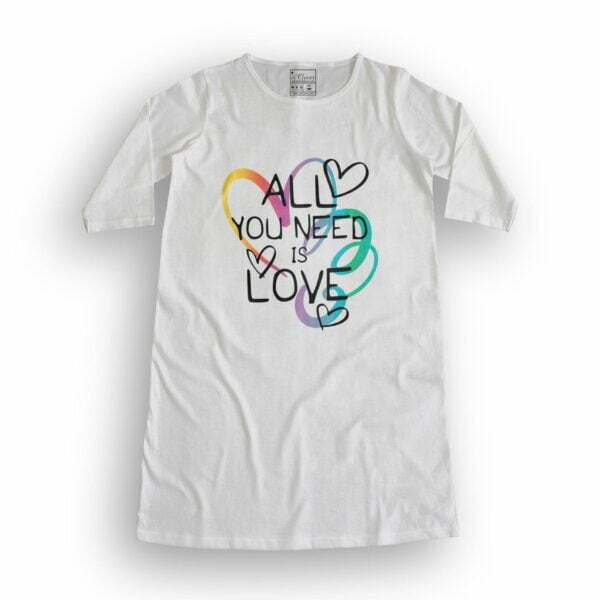Love Quotes Women's T-Shirt Dress its clover