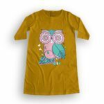 Owl Love Women's T-Shirt Dress its clover