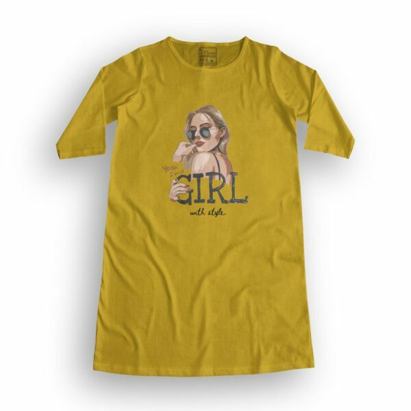 Hello Girl Women's T-Shirt Dress its clover