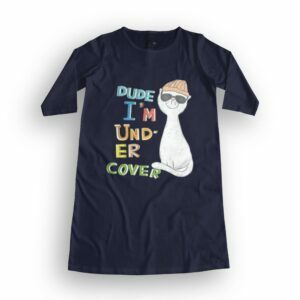 Cute Cat Style Women's T-Shirt Dress its clover