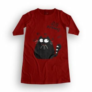 Funny Cat Women's T-Shirt Dress its clover
