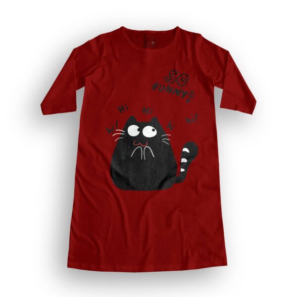Funny Cat Women's T-Shirt Dress its clover