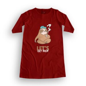 Lets Get High Women's T-Shirt Dress its clover