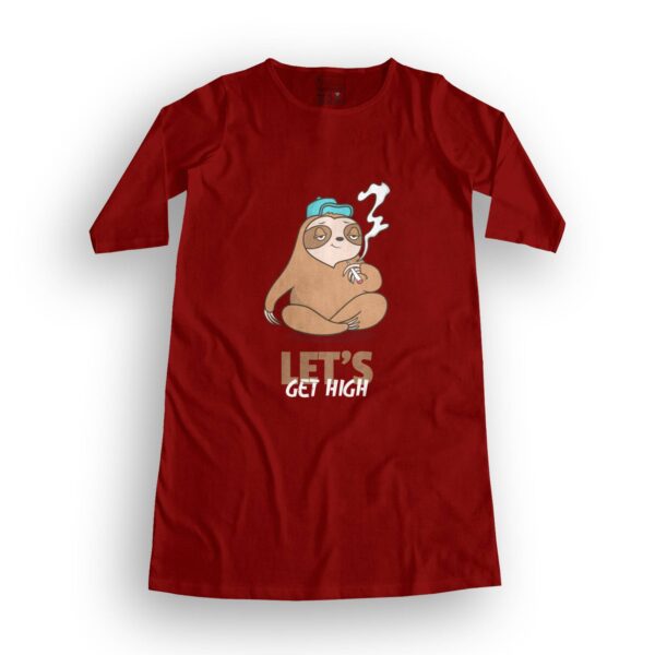 Lets Get High Women's T-Shirt Dress its clover