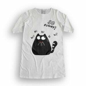 Funny Cat Women's T-Shirt Dress its clover