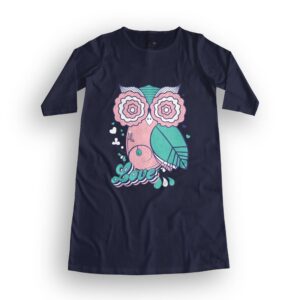 Owl Love Women's T-Shirt Dress its clover
