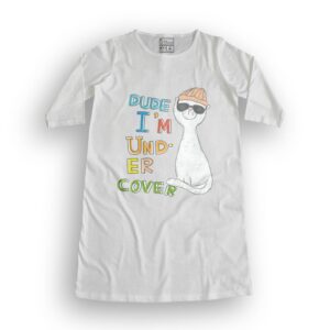 Cute Cat Style Women's T-Shirt Dress its clover