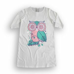 Owl Love Women's T-Shirt Dress its clover