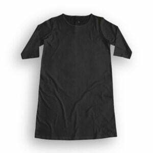 Plain Black Women's T-Shirt Dress its clover