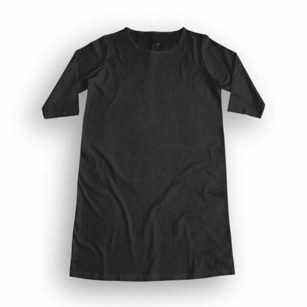 Plain Black Women's T-Shirt Dress its clover