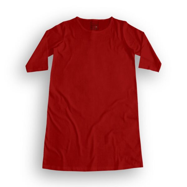 Plain Red Women's T-Shirt Dress its clover