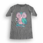 Owl Love Women's T-Shirt Dress its clover