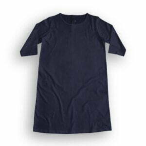 Plain Navy Blue Women's T-Shirt Dress its clover