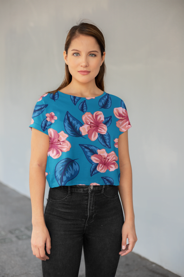 Floral Style Women's All over print Crop Top - Its Clover