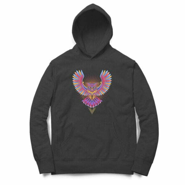 Owl Hooded Sweatshirt with Kangaroo Pockets - Its Clover
