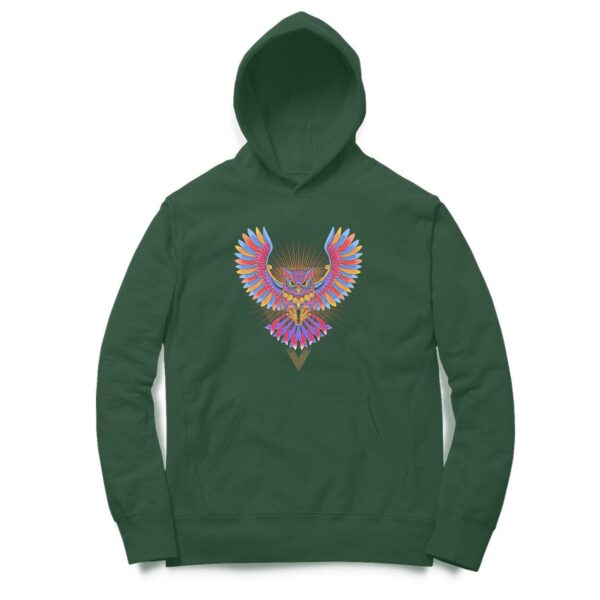 Owl Hooded Sweatshirt with Kangaroo Pockets - Its Clover