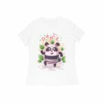 Panda Dance Women's Round Neck T-shirt - Its Clover