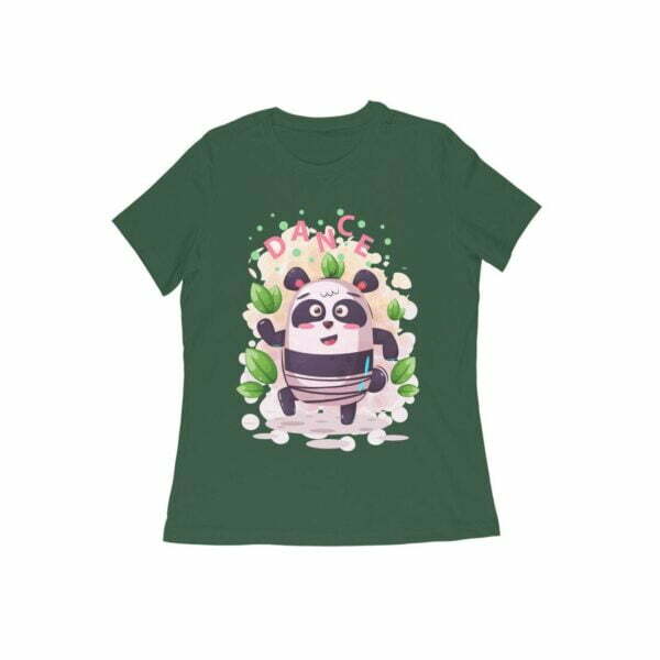 Panda Dance Women's Round Neck T-shirt - Its Clover