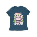 Panda Dance Women's Round Neck T-shirt - Its Clover