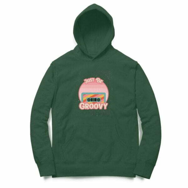 Groovy Hooded Sweatshirt with Kangaroo Pockets - Its Clover