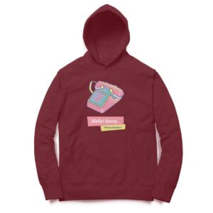 Telephone Hooded Sweatshirt with Kangaroo Pockets - Its Clover