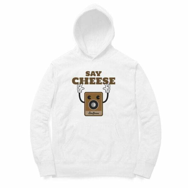 Say Cheese Hooded Sweatshirt with Kangaroo Pockets - Its Clover