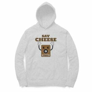 Say Cheese Hooded Sweatshirt with Kangaroo Pockets - Its Clover