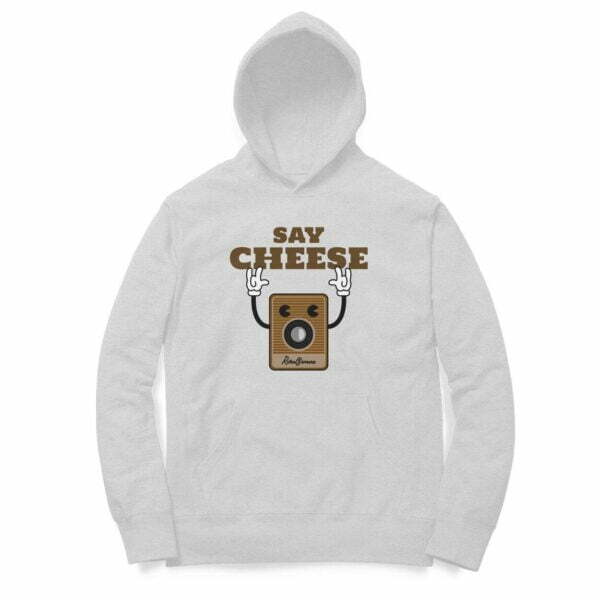 Say Cheese Hooded Sweatshirt with Kangaroo Pockets - Its Clover
