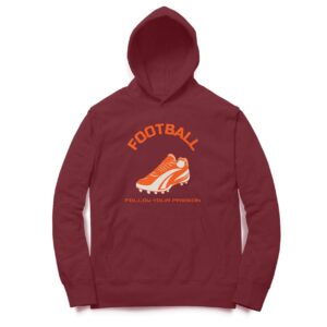 Football Hooded Sweatshirt with Kangaroo Pockets - Its Clover