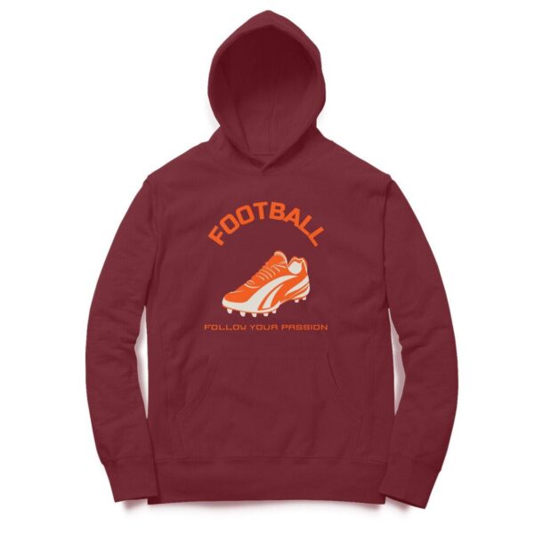 Football Hooded Sweatshirt with Kangaroo Pockets - Its Clover