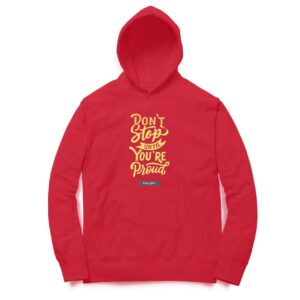 Quoted Hooded Sweatshirt with Kangaroo Pockets - Its Clover