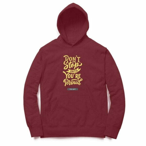 Quoted Hooded Sweatshirt with Kangaroo Pockets - Its Clover