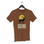 Explore nature Men's Round Neck Half Sleeve T-shirt - Its Clover