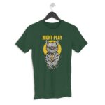 Night Play Men's Round Neck Half Sleeve T-shirt - Its Clover