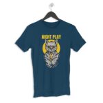 Night Play Men's Round Neck Half Sleeve T-shirt - Its Clover