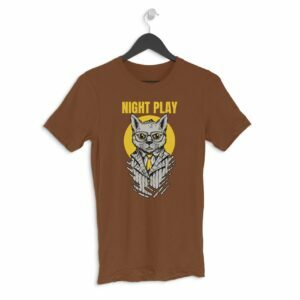 Night Play Men's Round Neck Half Sleeve T-shirt - Its Clover