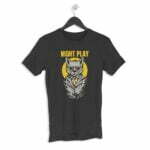 Night Play Men's Round Neck Half Sleeve T-shirt - Its Clover