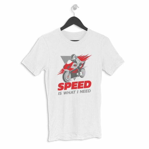 Bike Speed Men's Round Neck Half Sleeve T-shirt - Its Clover
