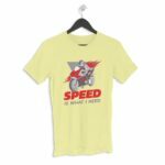Bike Speed Men's Round Neck Half Sleeve T-shirt - Its Clover