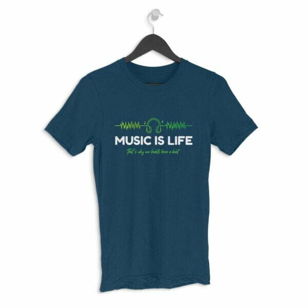 Music Life Men's Round Neck Half Sleeve T-shirt - Its Clover