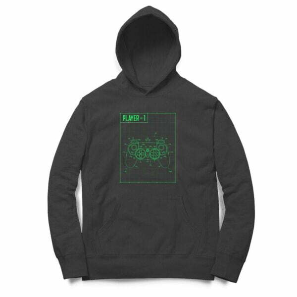 Game Player 1 Hooded Sweatshirt with Kangaroo Pockets - Its Clover