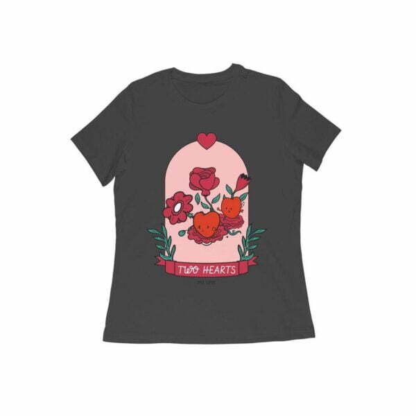 Two Hearts Women's Round Neck T-shirt - Its Clover
