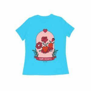 Two Hearts Women's Round Neck T-shirt - Its Clover